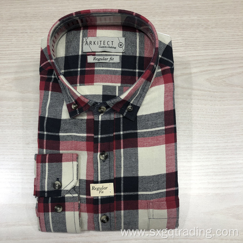 Fashion male 100% cotton long sleeve flannel shirt